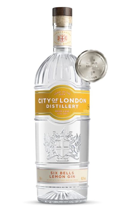City of London Distillery Six Bells Lemon Gin Award-winning