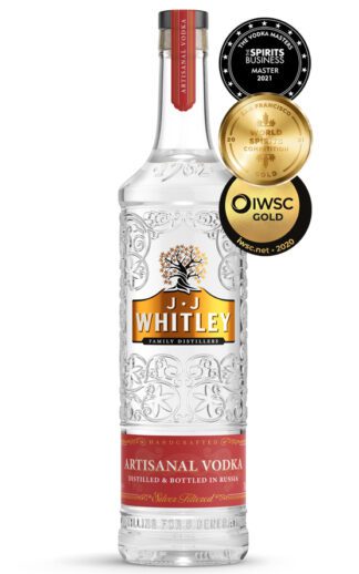 Award winning JJ Whitley Artisanal Vodka Distilled & Bottled in Russia