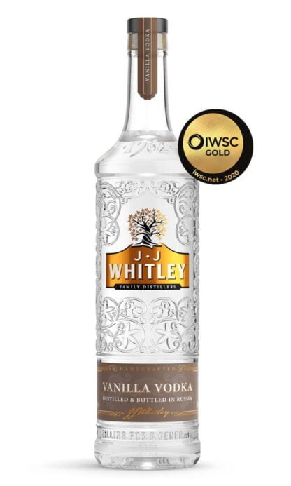 Award winning JJ Whitley Vanilla Vodka Distilled & Bottled in Russia